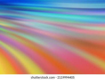 Light Blue, Yellow vector background with lava shapes. A vague circumflex abstract illustration with gradient. The best blurred design for your business.