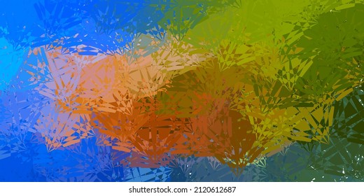 Azul claro, fondo vectorial amarillo con formas poligonales. Ilustración abstracta inteligente con formas triangulares de estilo moderno. Una adición fácil a sus comerciales.