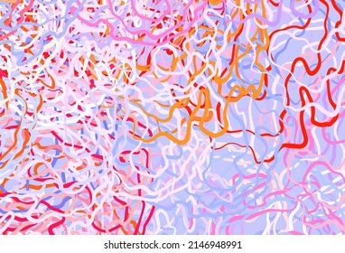 Light Blue, Yellow vector background with spots, lines. Decorative design in abstract style with bubbles, lines. Design for poster, banner of websites.