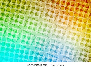 Light Blue, Yellow vector background with bubbles. Blurred decorative design in abstract style with bubbles. New template for your brand book.