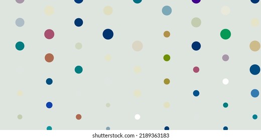 Light blue, yellow vector background with spots. Illustration with set of shining colorful abstract spheres. Pattern for websites.