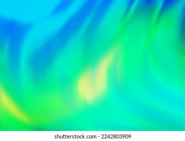 Light Blue, Yellow vector background with lava shapes. Colorful illustration in abstract marble style with gradient. Marble design for your web site.