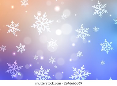 Light Blue, Yellow vector background in Xmas style. Colorful illustration with Christmas simbols and signs. Smart design for promotion of university.