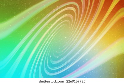 Light Blue, Yellow vector background with astronomical stars. Shining colored illustration with bright astronomical stars. Template for cosmic backgrounds.