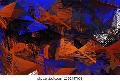 Light Blue, Yellow vector background with abstract shapes.