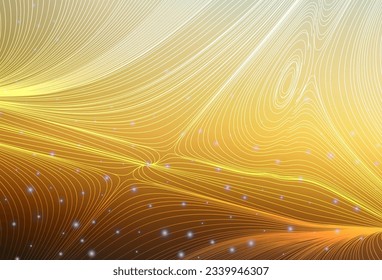 Light Blue, Yellow vector background with circles, curve lines. Design in abstract style with geometric figures. Elegant design for wallpapers.