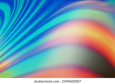 Light Blue, Yellow vector background with bubble shapes. Creative illustration in halftone marble style with gradient. Brand new design for your ads, poster, banner.