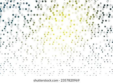 Light Blue, Yellow vector background with bubbles. Illustration with set of shining colorful abstract circles. Template for your brand book.
