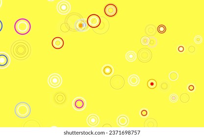 Light Blue, Yellow vector background with spots. Modern abstract illustration with colorful water drops. Pattern for futuristic ad, booklets.