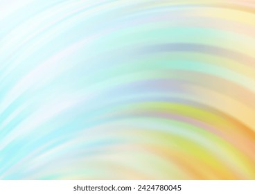 Light Blue, Yellow vector background with bent lines. Shining illustration, which consist of blurred lines, circles. The elegant pattern for brand book.