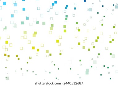 Fondo de vector azul claro, amarillo con rectángulos. Rectángulos sobre fondo abstracto con degradado colorido. Patrón para folletos de negocios, folletos.