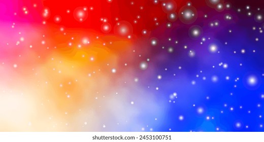 Light Blue, Yellow vector background with small and big stars. Colorful illustration with abstract gradient stars. Pattern for websites, landing pages.