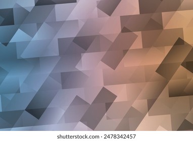 Azul claro, fondo de Vector amarillo en estilo poligonal. Diseño decorativo en estilo abstracto con rectángulos. Patrón para anuncios.