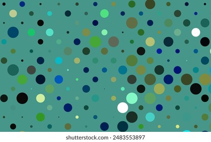 Azul claro, fondo de Vector amarillo con burbujas. Ilustración Abstractas con burbujas de colores en estilo de la naturaleza. Patrón de agua, gotas de lluvia.