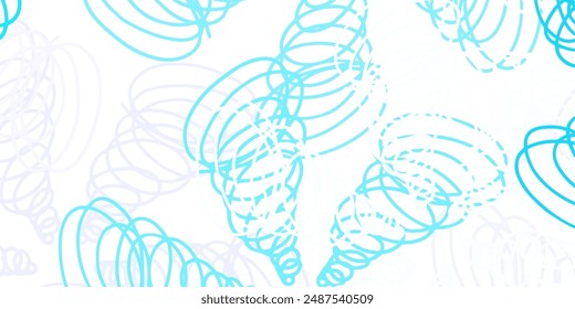 Light blue, yellow vector background with lines. Colorful illustration with curved lines. Best design for your posters, banners.