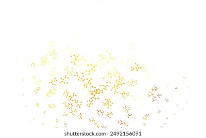 Light Blue, Yellow vector background with forms of artificial intelligence. Colored AI structure with gradient lines and dots. Smart design for promotion of bid data.