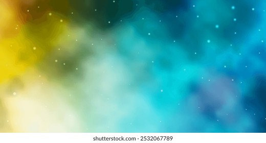 Light Blue, Yellow vector background with small and big stars. Decorative illustration with stars on abstract template. Design for your business promotion.