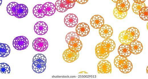 Light Blue, Yellow vector background with spots. Abstract decorative design in gradient style with bubbles. New template for a brand book.