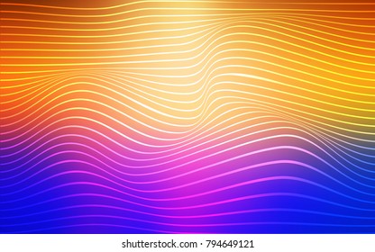 Light Blue, Yellow vector background with abstract lines. A vague circumflex abstract illustration with gradient. A new texture for your  ad, booklets, leaflets.