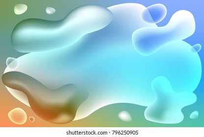 Light Blue, Yellow vector background with lamp shapes. Modern gradient abstract illustration with bandy lines. Memphis design for your web site.