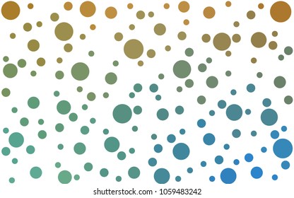 Light Blue, Yellow vector banner set of circles, spheres. Donuts Background. Creative Design Templates. Technology halftone illustration.