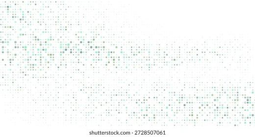Hellblauer, gelber Vektorbanner mit Kreisen, Kugeln. Abstrakte Punkte. Hintergrund Kunstblasen im Halbtonstil mit Farbverlauf.