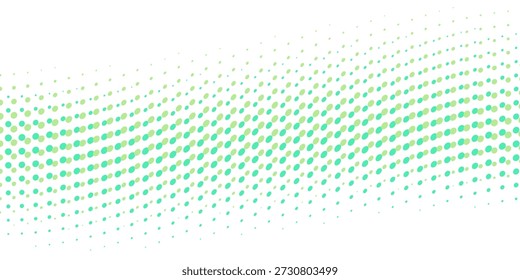 Hellblauer, gelber Vektorbanner mit Kreisen, Kugeln. Abstrakte Punkte. Hintergrund Kunstblasen im Halbtonstil mit Farbverlauf.