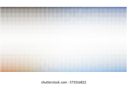 Light Blue, Yellow vector banner set of circles, spheres. Donuts Background. Creative Design Templates. Technology halftone illustration.