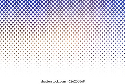 Light Blue, Yellow vector banner with circles, spheres. Abstract spots. Background of Art bubbles in halftone style with colored gradient.