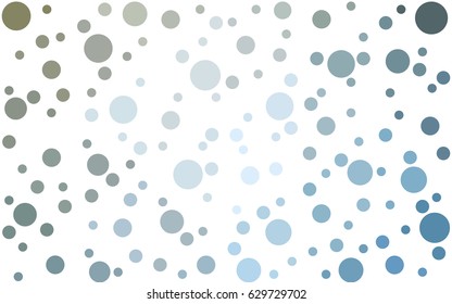 Light Blue, Yellow vector banner set of circles, spheres. Donuts Background. Creative Design Templates. Technology halftone illustration.