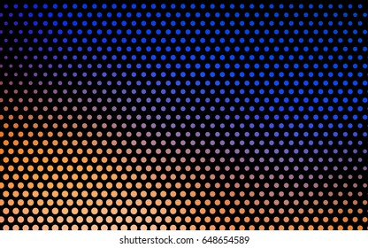 Light Blue, Yellow vector banner with circles, spheres. Abstract spots. Background of Art bubbles in halftone style with colored gradient.