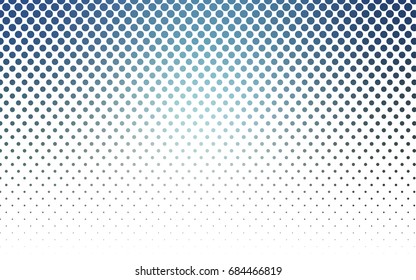 Light Blue, Yellow vector banner with circles, spheres. Abstract spots. Background of Art bubbles in halftone style with colored gradient.