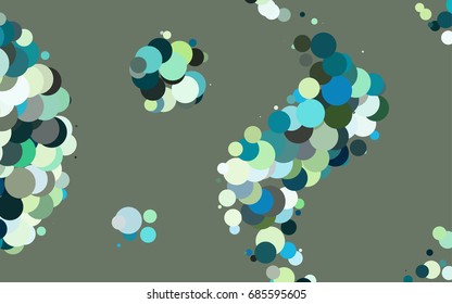 Light Blue, Yellow vector banner with circles, spheres. Abstract spots. Background of Art bubbles in halftone style with colored gradient.