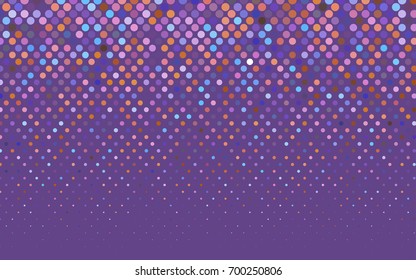 Light Blue, Yellow vector banner with circles, spheres. Abstract spots. Background of Art bubbles in halftone style with colored gradient.