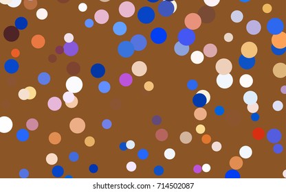 Light Blue, Yellow vector banner with circles, spheres. Abstract spots. Background of Art bubbles in halftone style with colored gradient.
