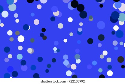 Light Blue, Yellow vector banner with circles, spheres. Abstract spots. Background of Art bubbles in halftone style with colored gradient.