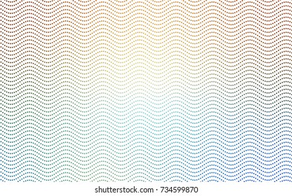 Light Blue, Yellow vector banner with circles, spheres. Abstract spots. Background of Art bubbles in halftone style with colored gradient.