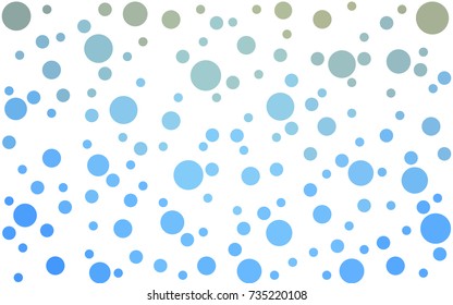 Light Blue, Yellow vector banner set of circles, spheres. Donuts Background. Creative Design Templates. Technology halftone illustration.
