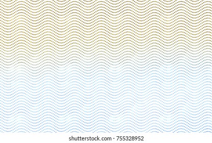 Light Blue, Yellow vector banner with circles, spheres. Abstract spots. Background of Art bubbles in halftone style with colored gradient.