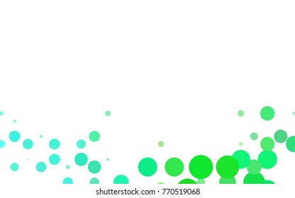 Light Blue, Yellow vector banner with circles, spheres. Abstract spots. Background of Art bubbles in halftone style with colored gradient.