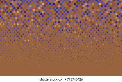 Light Blue, Yellow vector banner with circles, spheres. Abstract spots. Background of Art bubbles in halftone style with colored gradient.