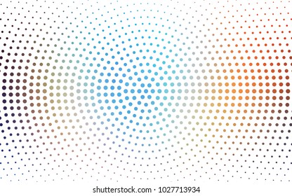 Light Blue, Yellow vector banners set of circles, spheres. Abstract spots. Art Background of bubbles in halftone style with colored gradient.