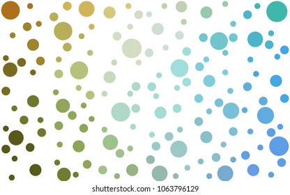 Light Blue, Yellow vector banners set of circles, spheres. Abstract spots. Art Background of bubbles in halftone style with colored gradient.