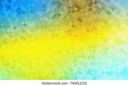 Light Blue, Yellow vector bent template. An elegant bright illustration with gradient. The pattern of curved lines for your business design.