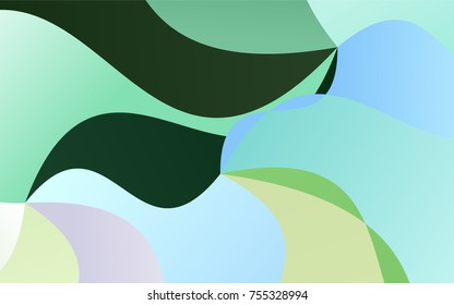Light Blue, Yellow vector bent pattern. Brand-new colored illustration in blurry style with gradient. Brand-new design for your business.
