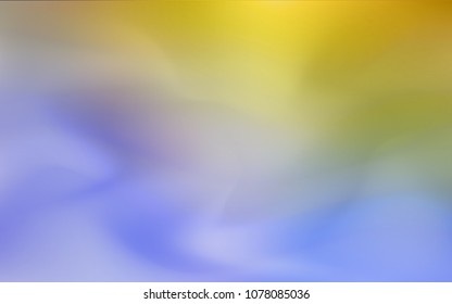 Light Blue, Yellow vector blurred shine abstract cover. Modern geometrical abstract illustration with gradient. The textured pattern can be used for background.