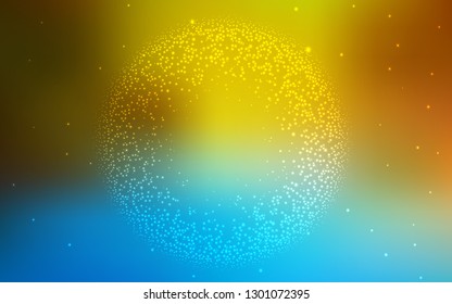 Light Blue, Yellow vector blurred bright pattern. A completely new colored illustration in blur style. Background for a cell phone.