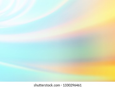 Light Blue, Yellow vector blurred and colored background. A completely new color illustration in a bokeh style. The background for your creative designs.