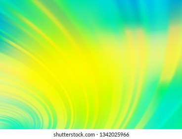 Light Blue, Yellow vector blurred shine abstract template. Creative illustration in halftone style with gradient. The template can be used for your brand book.