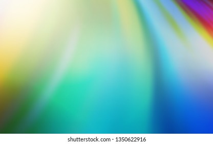 Light Blue, Yellow vector blurred shine abstract template. Colorful illustration in abstract style with gradient. Smart design for your work.